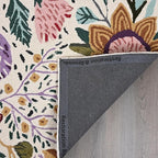 Hand-Tufted Floral Area Rug - Colorful Garden Design with Beautiful Flower Patterns - Modern Style Premium Carpet for Living Room & Bedroom or Kitchen (2.6'x12')