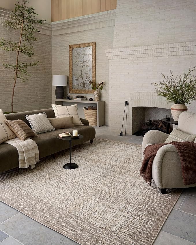 Loloi Amber Lewis Bexley Collection BEX-06 Natural/Taupe 2'-7" x 8'-0" Runner Rug Neutral, Textured, Living, Bedroom, Dining, Carpet