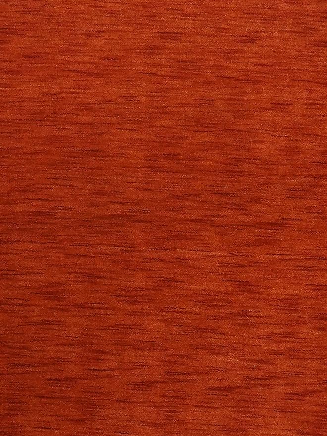 Hand Knotted Loom Wool ECO-Friendly Area Rugs - 8'x8', Octagon, Light Red Color, Solid Plain Design, High Pile Handmade Anti Skid Area Rugs for Living Room, Bed Room (L00111)
