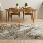 LUXE WEAVERS Marble Swirl Abstract Area Rug, Gray 6x9