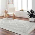 Mark&Day Wool Rugs, 4x6 Nishnabotny Cottage Light Gray Area Rug, Grey Beige Carpet for Living Room, Bedroom or Kitchen (3'6" x 5'6")