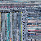 SAFAVIEH Rag Rug Collection Accent Rug - 4' x 6', Purple & Multi, Handmade Boho Stripe Cotton, Ideal for High Traffic Areas in Entryway, Living Room, Bedroom (RAR121D)