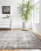 Loloi Layla Collection LAY-06 Taupe/Stone 2'-6" x 9'-6" .13" Thick Runner Rug, Soft, Durable, Vintage Inspired, Distressed, Low Pile, Non-Shedding, Easy Clean, Printed, Living Room Rug