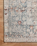 Loloi Chris Loves Julia Jules Collection JUL-07 Natural/Ocean 8'-6'' x 11'-6'', .13" Pile Height, Area Rug
