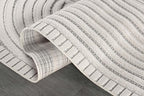CAMILSON Modern Runner Rug 2x7 Luxury Swirl Curved Micro Loop Hallway Rugs Soft High-Low Pile Stain Resistant Easy to Clean Non-Shedding Durable Entryway Kitchen Indoor Area Carpet (White)