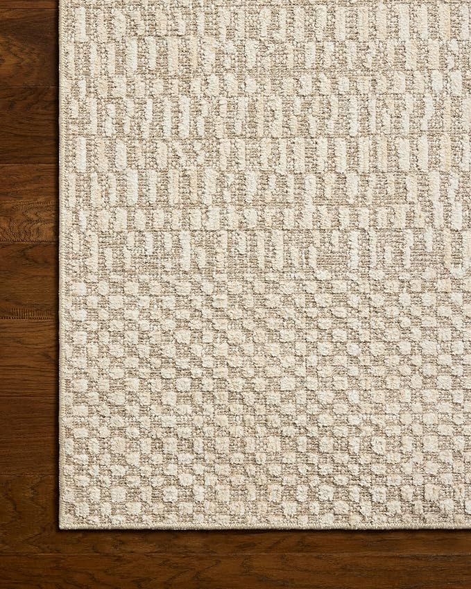 Loloi Amber Lewis Bexley Collection BEX-01 Natural/Birch 5'-0" x 7'-6" Area Rug Neutral, Textured, Living, Bedroom, Dining, Carpet