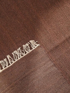 Rugsotic Carpets Hand Woven Flat Weave Kilim Wool 5'x8' Area Rug Solid Dark Brown D00111