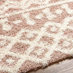Livabliss Hapsburg Moroccan Shag Area Rug,6'7" x 9'6",Dusty Pink