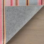 Dash & Albert Jamaica Stripe Multi Machine Washable Rug, 8.5 X 11.5 Feet, Blue/White Stripe Pattern