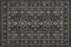 Area Rug Non Slip Machine Washable Ultra Soft Living Room/Bedroom/Kitchen/Outdoor/Classroom Black Grey, 9'×12'