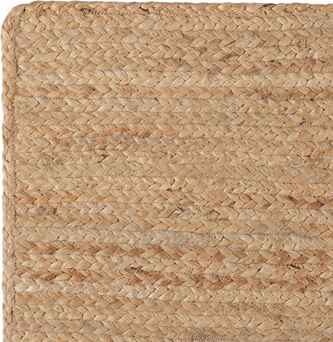 REDEARTH · Area Runner Rug - 2'x6' Braided Natural Jute with Non-Skid Backing - Handwoven Rectangular Boho Rug for Bedroom, Kitchen, Living Room - Farmhouse Aesthetic Home Decor - Handmade Carpet