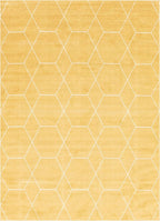 Unique Loom Trellis Frieze Collection Area Rug - Geometric (8' x 11', Yellow/ Ivory)
