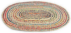 REDEARTH · Jute Cotton Chindi Area Rug - 2'x3' Oval Rug, Handwoven, Non-Shedding, Soft & Durable – Multi Tones for Home Décor in Living Room, Dining Room, Bedroom, Set of 2