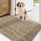 COSY HOMEER-Door-Mat Dirt Trapper Entryway Rugs 24"x36" Non Slip Washable Entrance Mats Absorbent Welcome Mat Low Profile Dog Door Mats for Front Back Doomats and Wet Shoes,Taupe