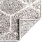 Unique Loom Trellis Frieze Collection Area Rug - Geometric (3' Square, Light Gray/ Ivory)