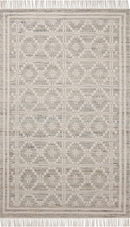 Loloi Angela Rose Rivers Collection RIV-02 Lagoon/Ivory 3'-6" x 5'-6" Reversible Accent Rug