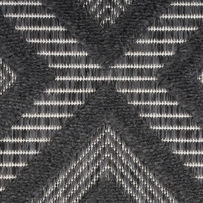 Nourison Home Versatile Charcoal Black 2' x 6' Area Rug - Easy Clean, Non Shedding, Bed Room, Living Room, Dining Room, Kitchen (6' Runner)