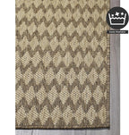 FH Home Flat Woven Outdoor Rug - Waterproof, Easy to Clean, Stain Resistant - Premium Polypropylene Yarn - Geometric - Patio, Deck, Porch, Balcony, Laundry Room - Giza - Sand - 3ft 11 in x 5ft 6in