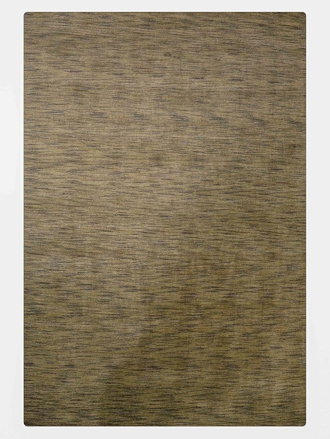 Rugsotic Carpets Hand Knotted Loom Wool 9'x12' Area Rug Solid Green L00111