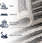 JONATHAN Y Khalil Modern Berber Stripe Cream/Black 3' Round Indoor Area Rug, Contemporary, Bohemian, Easy-Cleaning for Living Room, Bedroom, Kitchen, Pet Friendly, Non-Shedding (MOH207A-3R)