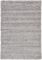 Unique Loom Solid Shag Collection Area Rug (4' 1" x 6' 1" Rectangle, Cloud Gray)