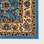Rugs.com Yasmin Collection Rug – 10 Ft Runner Light Blue Medium Rug Perfect for Hallways, Entryways