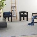 Nourison Home Courtyard Ivory Blue 10' x 14' Area Rug - Easy Clean, Non Shedding, Bed Room, Living Room, Dining Room, Kitchen (10' x 14')