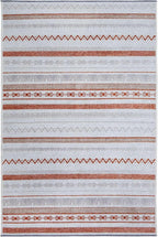 Alfa Rich 7x10 Beige Terracotta Washable Area Rugs for Living Room Bedroom Kitchen Cotton Decor Rug