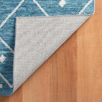Dash & Albert Kota Indigo Machine Washable Rug, 8.5 X 11.5 Feet, Blue Geometric Pattern