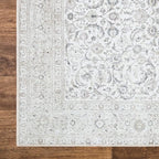 Bloom Rugs Washable Non-Slip 5' x 7' Rug - Beige/Off White Traditional Bordered Area Rug for Living Room, Bedroom, Dining Room, and Kitchen - Exact Size: 5' x 7'