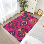 6x9 Rug Washable - Southwestern Rug for Bedroom, Ethnic Vintage Floral Medallion Non Slip Low Pile Area Rugs for Living Room, Southwestern Carpets Home Decor & Gifts