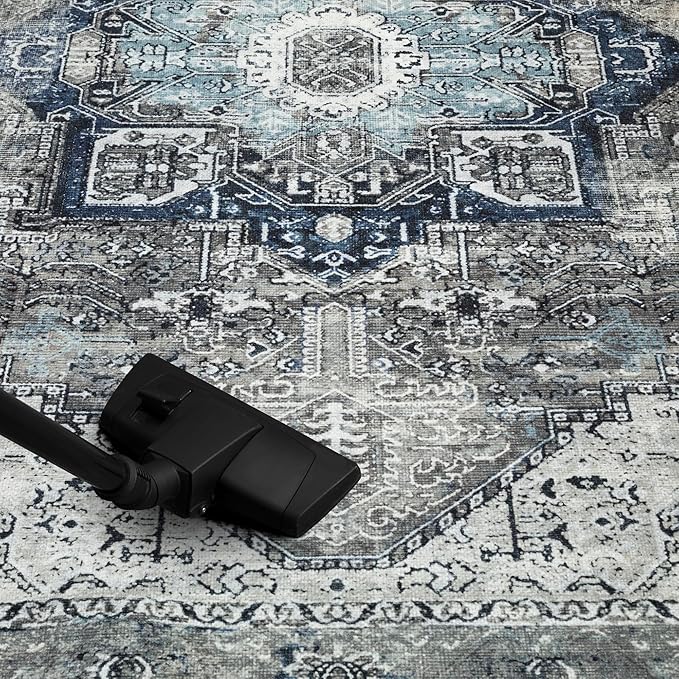Keen Home Design 2x3 Rug - Machine Washable Entry Rug with Non-Slip Backing, Ideal for Enteryway, Kitchen, Bathroom, Laundry Room - Vintage, Easy Clean, Durable, Low Pile - (2' x 3')
