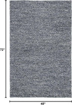 SAFAVIEH Area Rug 4x6 - Natura Collection - Dark Grey, Handmade Wool Blend, Textured Design, Ideal for Living Room, Bedroom, Dining Space (NAT620H)