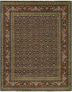 Blue Denser Weave All Over Fish Pattern Heritta Design Soft Vibrant Wool Hand Knotted Rug(7'10"x10')