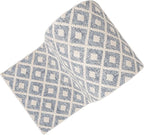 Well Woven Custom Size Hallway Stair Runner - Choose Your Length - Ainsley Blue Diamond Trellis Geometric Tribal - 31 Inches Wide x 30 Feet Long Runner (31" x 30' Runner) Rug