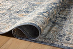 Loloi Teagan Collection TEA-03 Denim/Pebble 9'-9" x 13'-6" Area Rug, Large, Soft Neutral Rug, High-Traffic for Living Room, Bedroom, Home Office, Dining Area