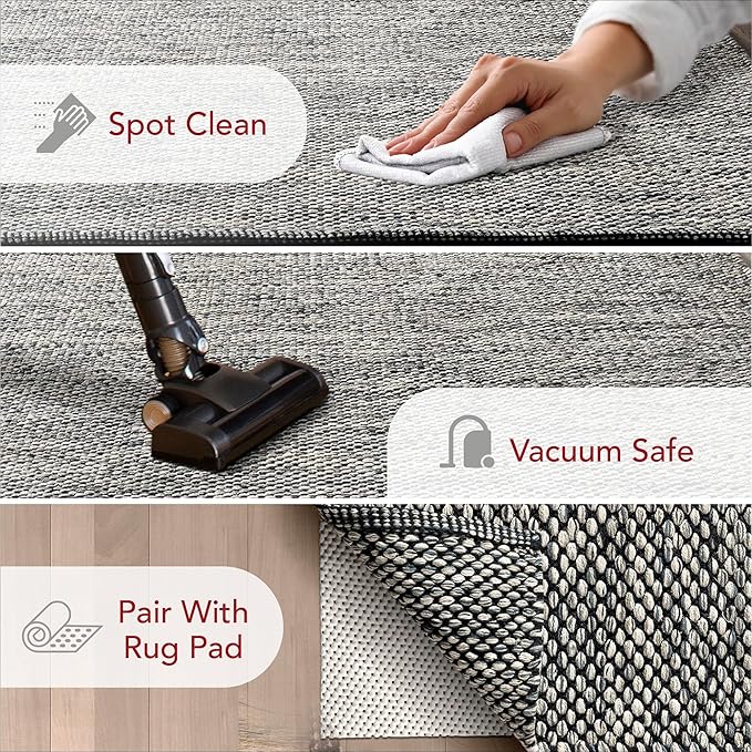 nuLOOM Alessi Solid Farmhouse Cotton Runner Rug, 2' 6" x 10', Grey