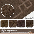BEQHAUSE Door Mat 20" x 32", Non-Slip Door Mats Indoor Entryway Rugs Washable Low-Profile Absorbent and Stain Resist Floor Mats, Dog Door Mat for Front Back Door, Muddy Wet Shoes & Paws, Brown