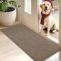 BEQHAUSE Dirt Trapper Door Mat 20" x 48", Non-Slip Washable Doormats Entrance Mat, Dirt Resistant and Absorbent Welcome Mat, Low Profile Floor Mats for Front Back Door and Entryway, Beige