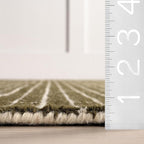 Rugs USA 6x9 Melrose Checked Wool Indoor Area Rug, Contemporary Farmhouse Moss/Ivory for Living Room, Bedroom, Office, Entryway, Hallway