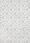 Rugs.com Lattice Trellis Collection Rug – 10' x 14' White Low-Pile Rug Perfect for Living Rooms, Large Dining Rooms, Open Floorplans