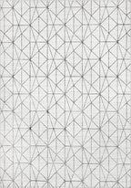 Rugs.com Lattice Trellis Collection Rug – 10' x 14' White Low-Pile Rug Perfect for Living Rooms, Large Dining Rooms, Open Floorplans