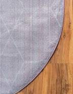 Unique Loom Trellis Frieze Collection Area Rug - Geometric (3' x 5' Oval, Light Pink/ Ivory)