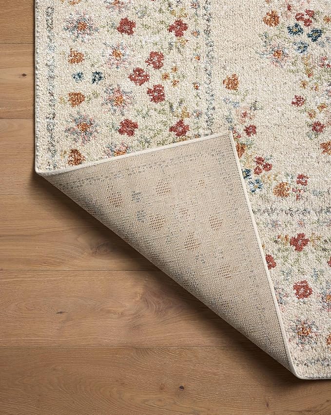 Loloi Rifle Paper Co. Laurel Collection LAU-02 Linen 5'-3" x 7'-8" Area Rug
