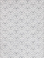 Rugs.com Lattice Trellis Collection Rug – 9' x 12' White Low-Pile Rug Perfect for Living Rooms, Large Dining Rooms, Open Floorplans