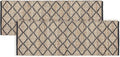 REDEARTH · Jute Cotton Area Rug, Sustainable Handwoven, Non-Shedding, Soft & Durable – Reversible, Neutral Tones for Home Décor in Living Room, Dining, Bedroom (Sierra Loom Black, 2'x6'), Set of 2