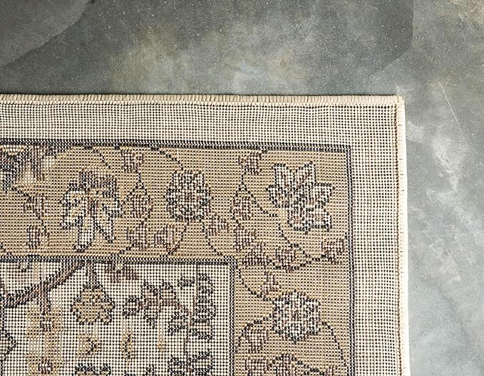 Unique Loom Espahan Collection Area Rug - Cape Cod (9' 10" x 13' 1" Rectangle, Ivory/ Beige)
