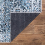 Bloom Rugs Caria Washable Non-Slip 5x7 Rug - Navy Blue Traditional Area Rug for Living Room, Bedroom, Dining Room, and Kitchen - Exact Size: 5' x 7'