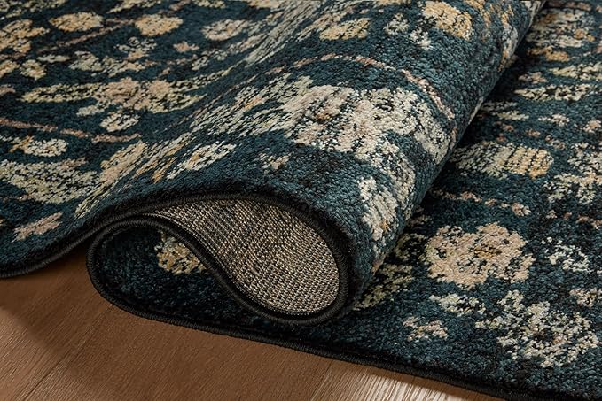 Loloi Rifle Paper Co. Laurel Collection LAU-05 Navy/Multi 3'-11" x 5'-7" Accent Rug