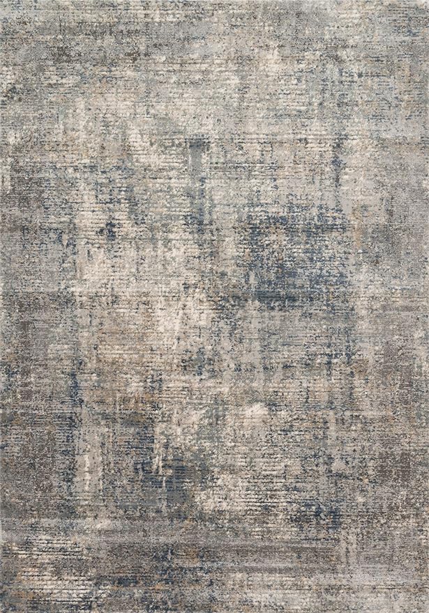 Loloi Teagan Collection TEA-05 Denim/Slate 11'-6" x 15' Area Rug, Large, Soft Neutral Rug, High-Traffic for Living Room, Bedroom, Home Office, Dining Area